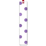 Polka Dots - Dark Lavender Violet on White Large Book Mark