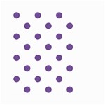 Polka Dots - Dark Lavender Violet on White Small Garden Flag (Two Sides)