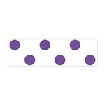 Polka Dots - Dark Lavender Violet on White Sticker Bumper (10 pack)
