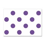 Polka Dots - Dark Lavender Violet on White Sticker A4 (10 pack)