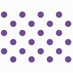 Polka Dots - Dark Lavender Violet on White 5  x 7  Photo Cards