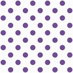 Polka Dots - Dark Lavender Violet on White ScrapBook Page 8  x 8 