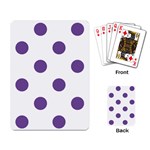 Polka Dots - Dark Lavender Violet on White Playing Cards Single Design