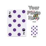 Polka Dots - Dark Lavender Violet on White Playing Cards 54 (Mini)
