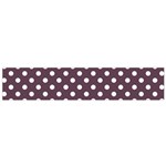 Polka Dots - White on Eggplant Violet Flano Scarf (Small)