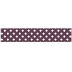 Polka Dots - White on Eggplant Violet Flano Scarf (Large)