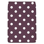 Polka Dots - White on Eggplant Violet Removable Flap Cover (L)