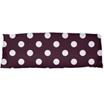 Polka Dots - White on Eggplant Violet Body Pillow Case (Dakimakura) (One Side)