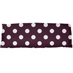 Polka Dots - White on Eggplant Violet Body Pillow Case Dakimakura (Two Sides)