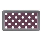 Polka Dots - White on Eggplant Violet Memory Card Reader (Mini)