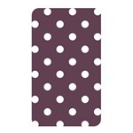 Polka Dots - White on Eggplant Violet Memory Card Reader (Rectangular)