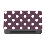 Polka Dots - White on Eggplant Violet Memory Card Reader with CF