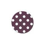 Polka Dots - White on Eggplant Violet Golf Ball Marker (4 pack)