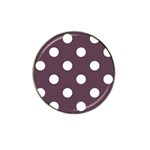 Polka Dots - White on Eggplant Violet Hat Clip Ball Marker (4 pack)