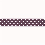 Polka Dots - White on Eggplant Violet Small Bar Mat