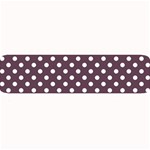 Polka Dots - White on Eggplant Violet Medium Bar Mat