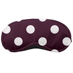 Polka Dots - White on Eggplant Violet Sleeping Mask