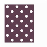 Polka Dots - White on Eggplant Violet Small Garden Flag (Two Sides)