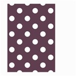 Polka Dots - White on Eggplant Violet Large Garden Flag (Two Sides)