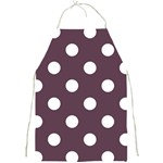 Polka Dots - White on Eggplant Violet Full Print Apron
