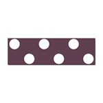 Polka Dots - White on Eggplant Violet Sticker Bumper (100 pack)