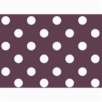 Polka Dots - White on Eggplant Violet 5  x 7  Photo Cards