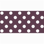 Polka Dots - White on Eggplant Violet 4  x 8  Photo Cards