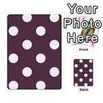 Polka Dots - White on Eggplant Violet Multi-purpose Cards (Rectangle)