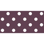Polka Dots - White on Eggplant Violet YOU ARE INVITED 3D Greeting Card (8x4)