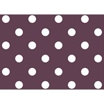 Polka Dots - White on Eggplant Violet Birthday Cake 3D Greeting Card (7x5)