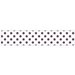Polka Dots - Eggplant Violet on White Flano Scarf (Small)