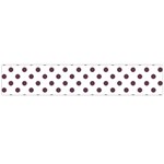 Polka Dots - Eggplant Violet on White Flano Scarf (Large)