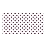 Polka Dots - Eggplant Violet on White Satin Wrap