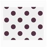 Polka Dots - Eggplant Violet on White Small Glasses Cloth
