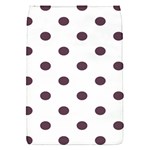 Polka Dots - Eggplant Violet on White Removable Flap Cover (S)