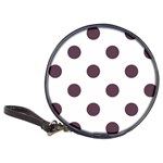 Polka Dots - Eggplant Violet on White Classic 20-CD Wallet