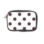 Polka Dots - Eggplant Violet on White Coin Purse
