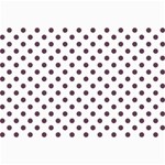 Polka Dots - Eggplant Violet on White Collage 12  x 18 