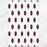 Polka Dots - Eggplant Violet on White Canvas 12  x 18 