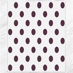 Polka Dots - Eggplant Violet on White Canvas 16  x 20 