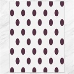 Polka Dots - Eggplant Violet on White Canvas 18  x 24 