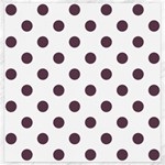 Polka Dots - Eggplant Violet on White Canvas 20  x 20 