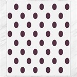 Polka Dots - Eggplant Violet on White Canvas 20  x 24 