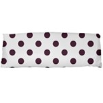 Polka Dots - Eggplant Violet on White Body Pillow Case (Dakimakura) (One Side)