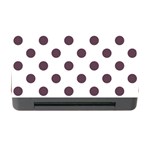 Polka Dots - Eggplant Violet on White Memory Card Reader with CF