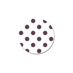 Polka Dots - Eggplant Violet on White Golf Ball Marker (4 pack)