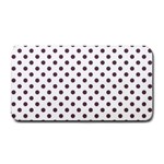 Polka Dots - Eggplant Violet on White Medium Bar Mat