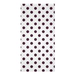 Polka Dots - Eggplant Violet on White Shower Curtain 36  x 72  (Stall)