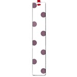 Polka Dots - Eggplant Violet on White Large Book Mark