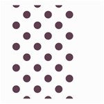 Polka Dots - Eggplant Violet on White Large Garden Flag (Two Sides)